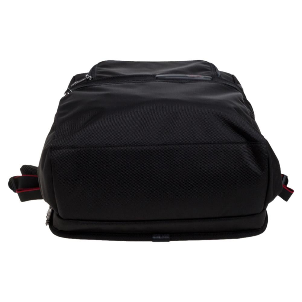 tumi black nylon backpack