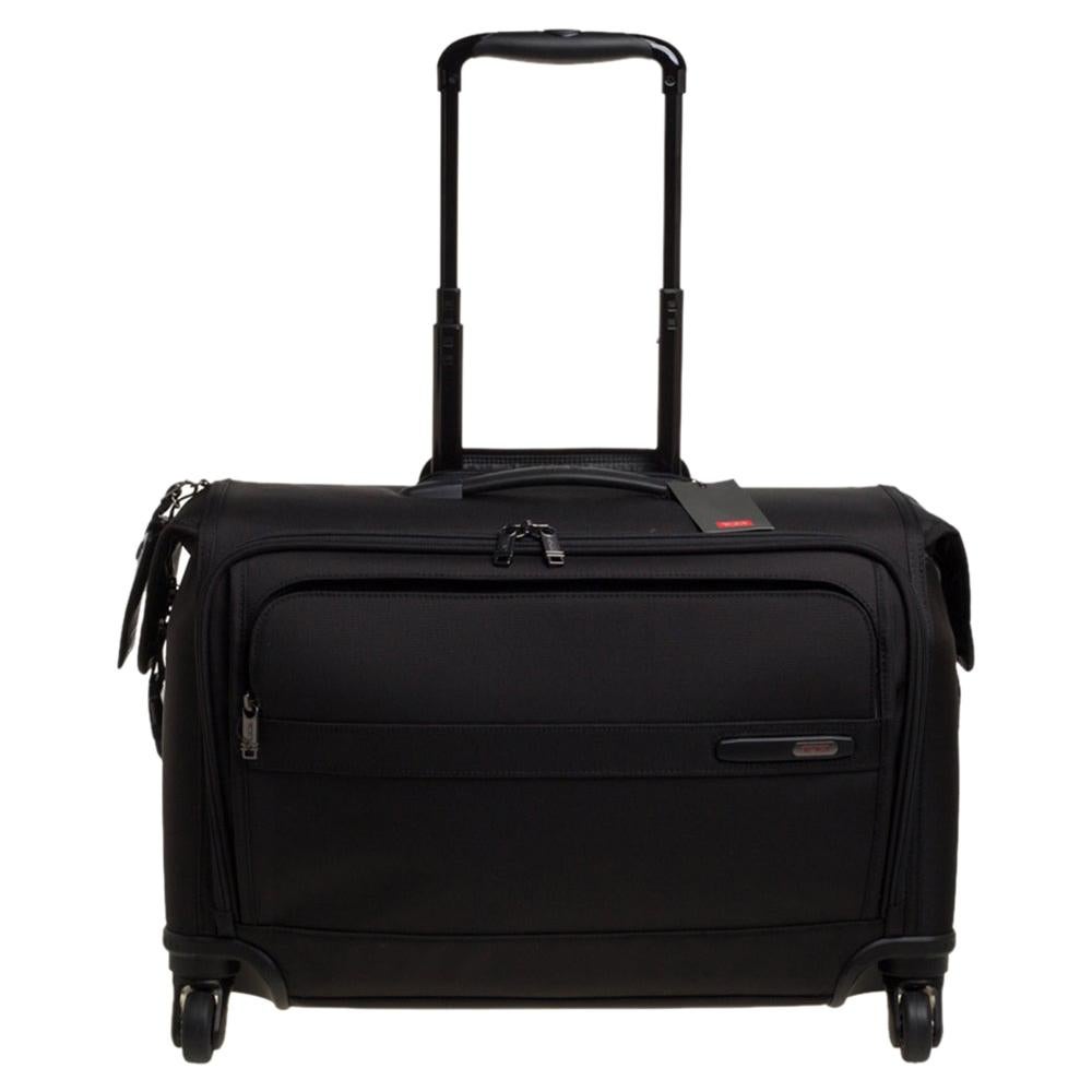 Tumi Black Nylon Gena 2 Carry On 4 Wheel Garment Bag