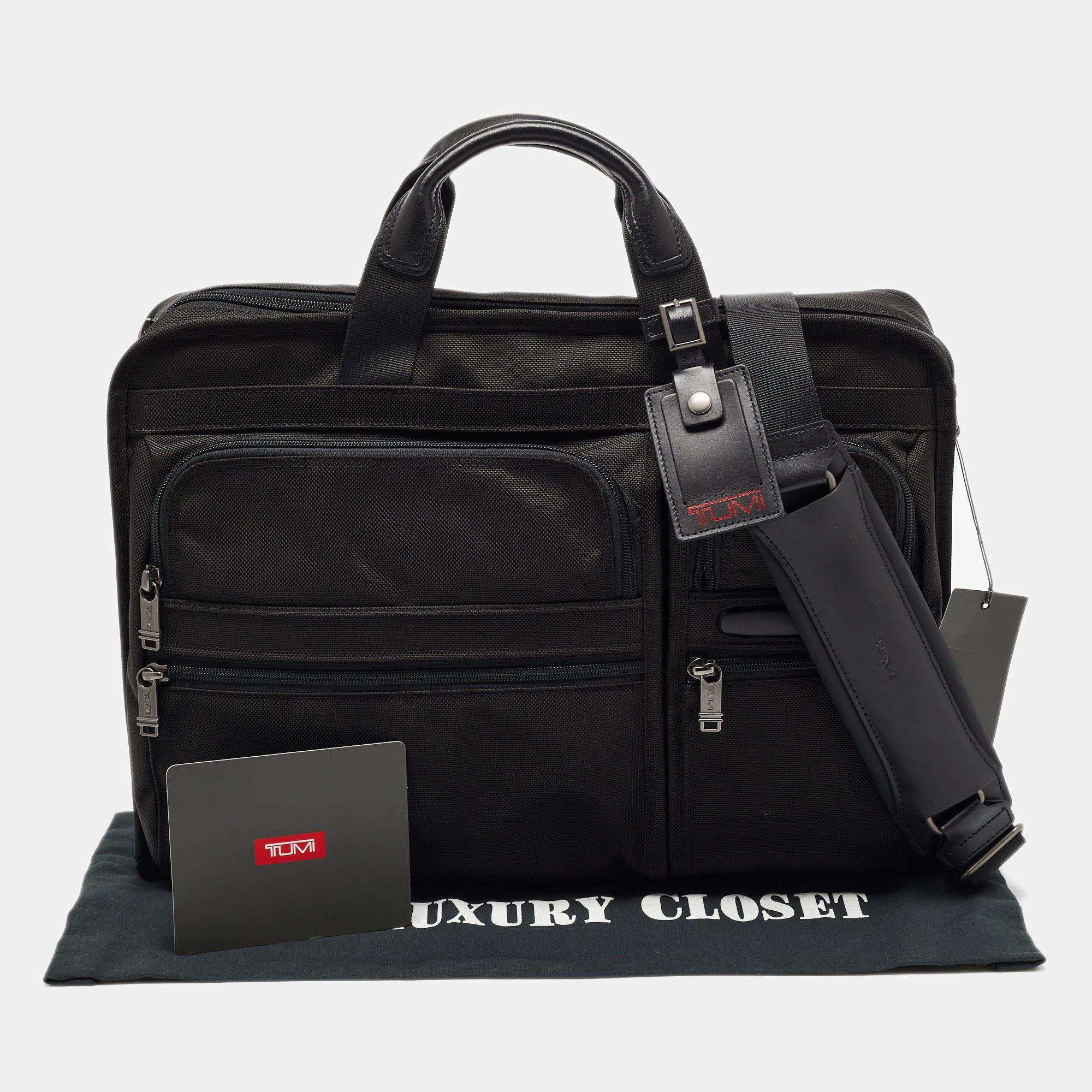 TUMI Black Nylon Large Compact Gen4.2 Screen Laptop Briefcase 7