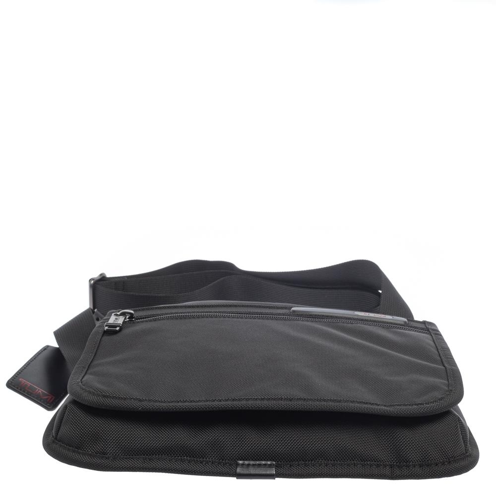 Tumi Black Nylon Small DFO Flap Messenger Bag 5