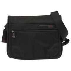 Tumi Black Nylon Small DFO Flap Messenger Bag
