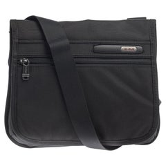 Tumi Black Nylon Small DFO Flap Messenger Bag