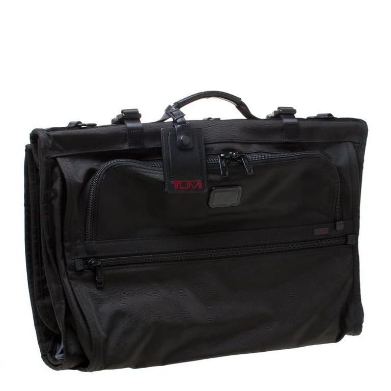 Tumi Black Nylon Tri Fold Garment Luggage Travel Bag For Sale at