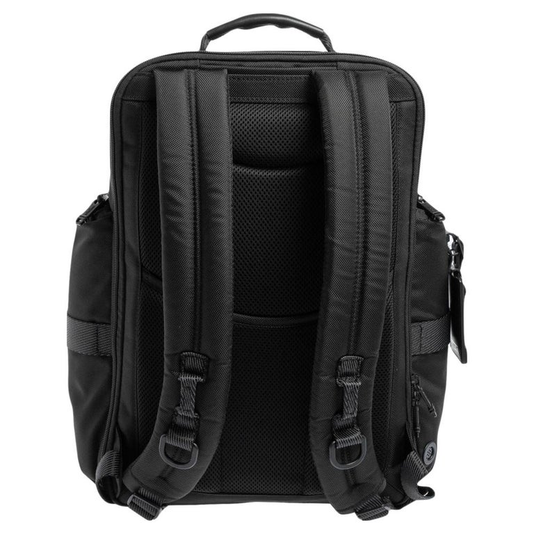 TUMI Black/Silver Nylon Alpha Bravo Sheppard Deluxe Backpack at 1stDibs