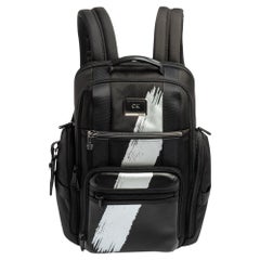 TUMI Black/Silver Nylon Alpha Bravo Sheppard Deluxe Backpack