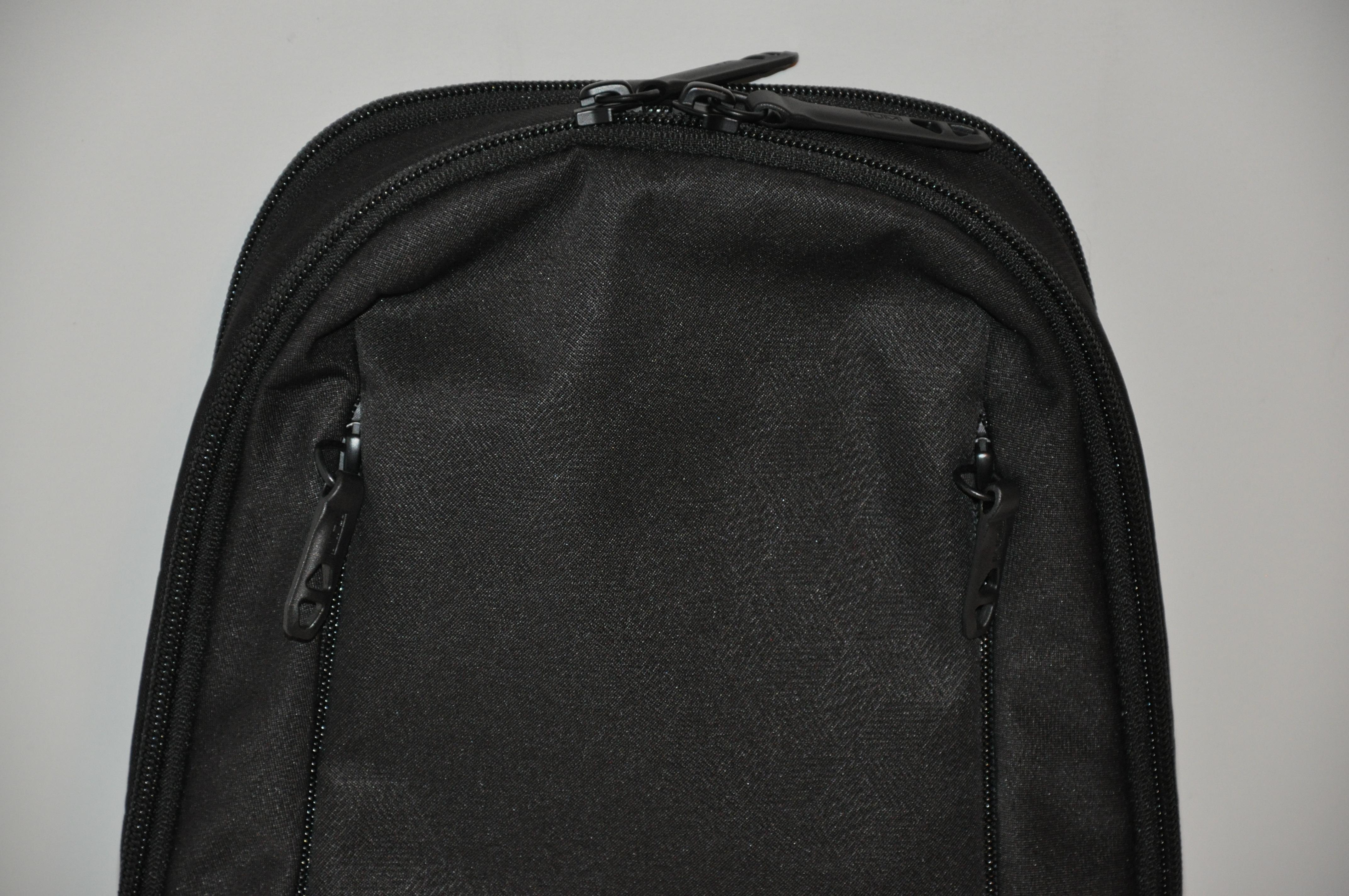 black bag with compartments