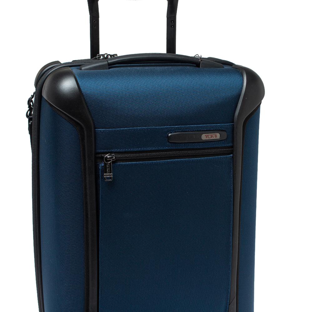 TUMI Blue/Black Nylon Lightweight International Carry On Luggage 2
