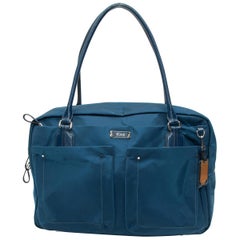 Used Tumi Blue Nylon Pocket Shoulder Bag