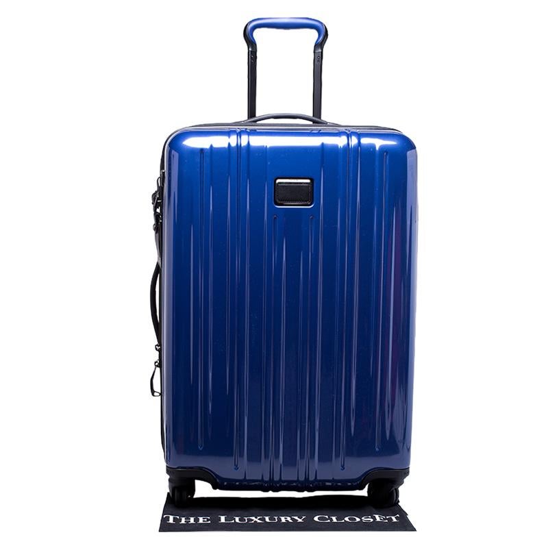 TUMI Blue PVC V3 Rolling Suitcase 8