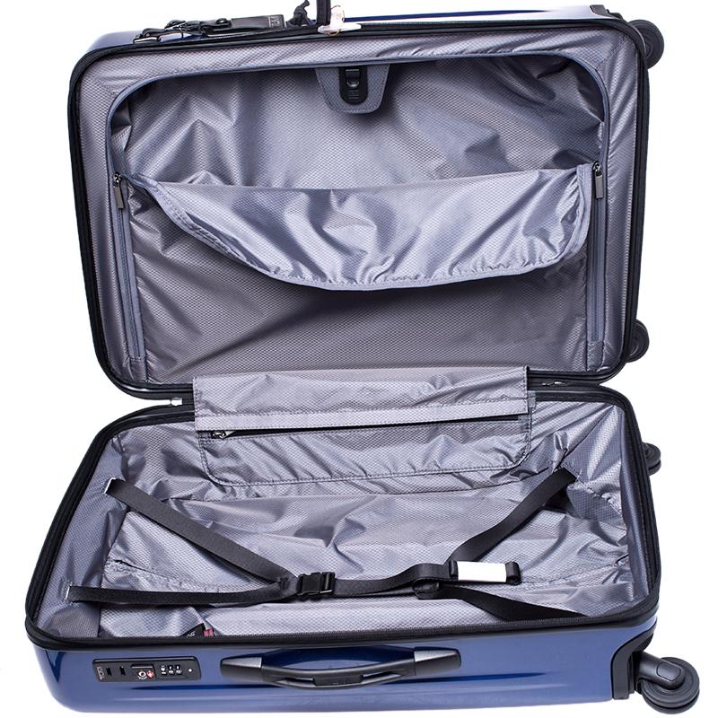 TUMI Blue PVC V3 Rolling Suitcase 4