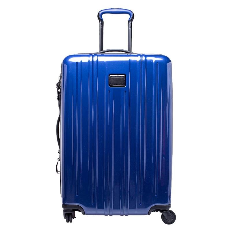 TUMI Blue PVC V3 Rolling Suitcase