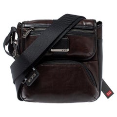 Tumi Brown/Black Leather Barton Crossbody Bag