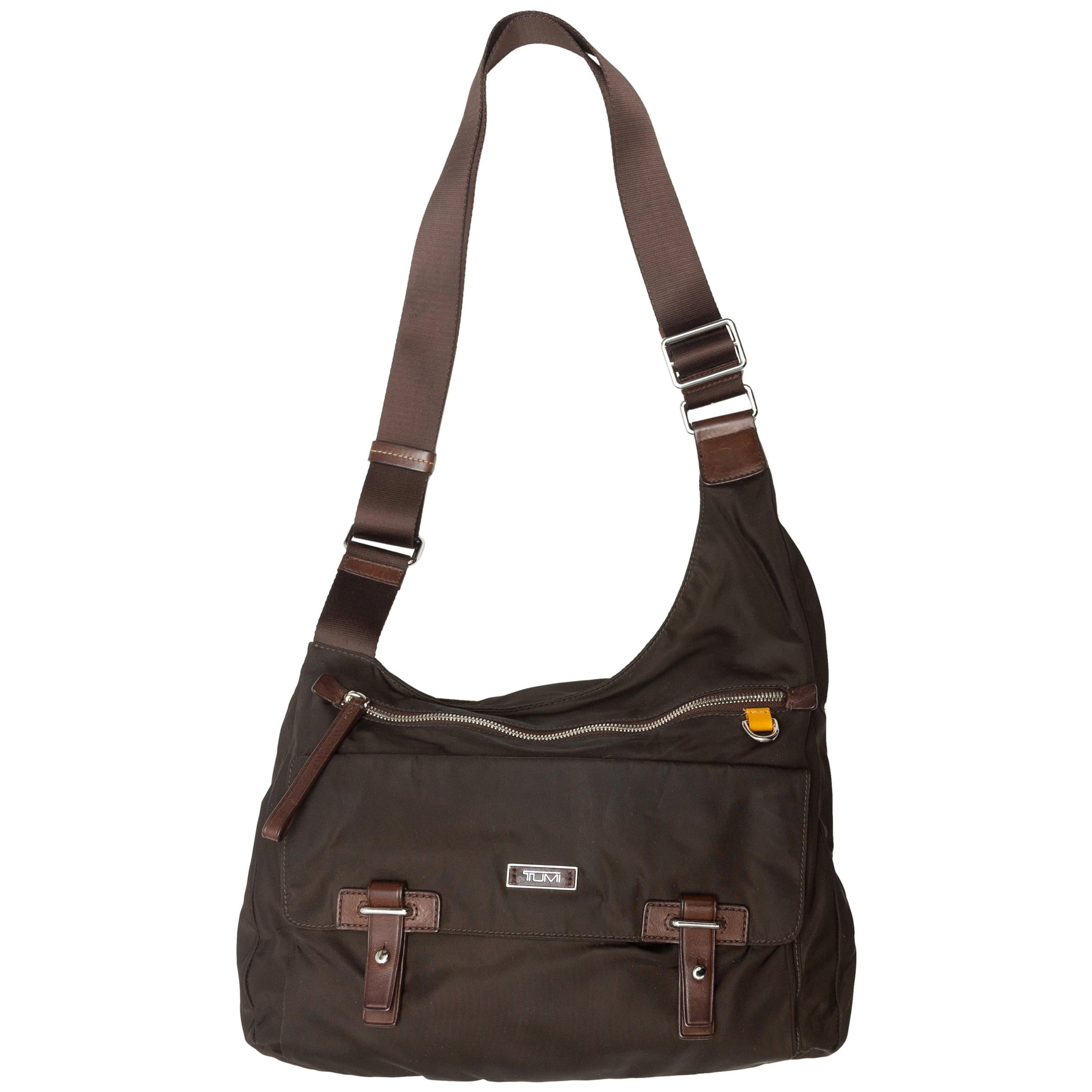 Tumi Brown Nylon Shoulder Bag