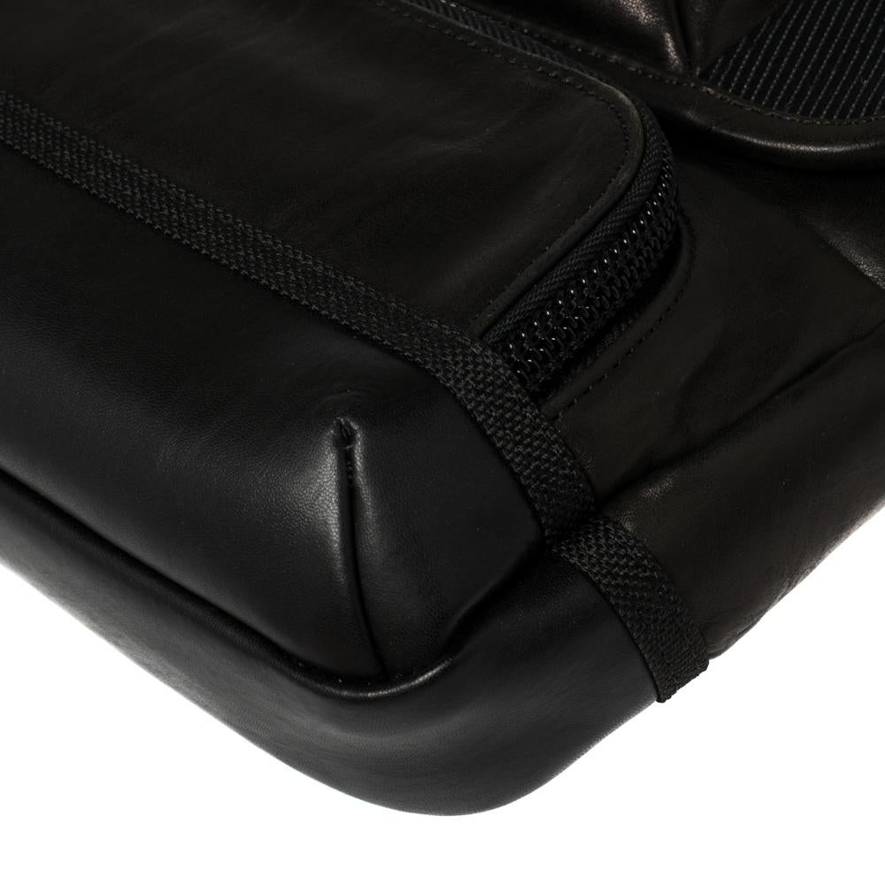 Tumi Dark Brown/Black Leather Alpha Bravo Barstow Messenger Bag 3