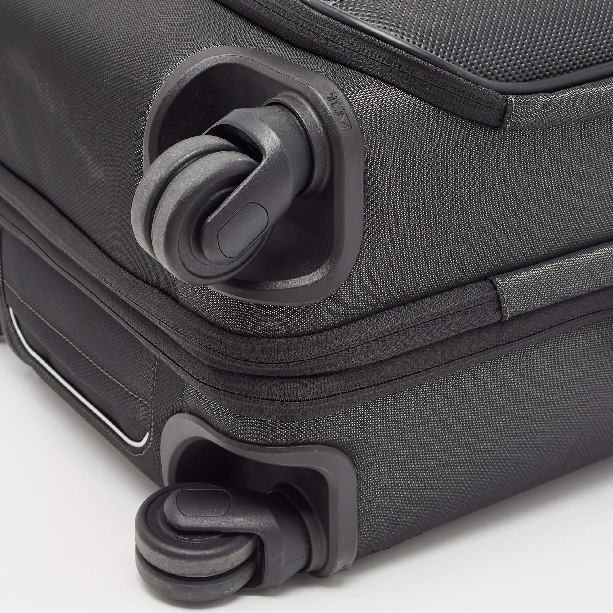 TUMI Dark Grey Nylon 4 Wheeled Dual Access Arrive Carry-On Luggage 11