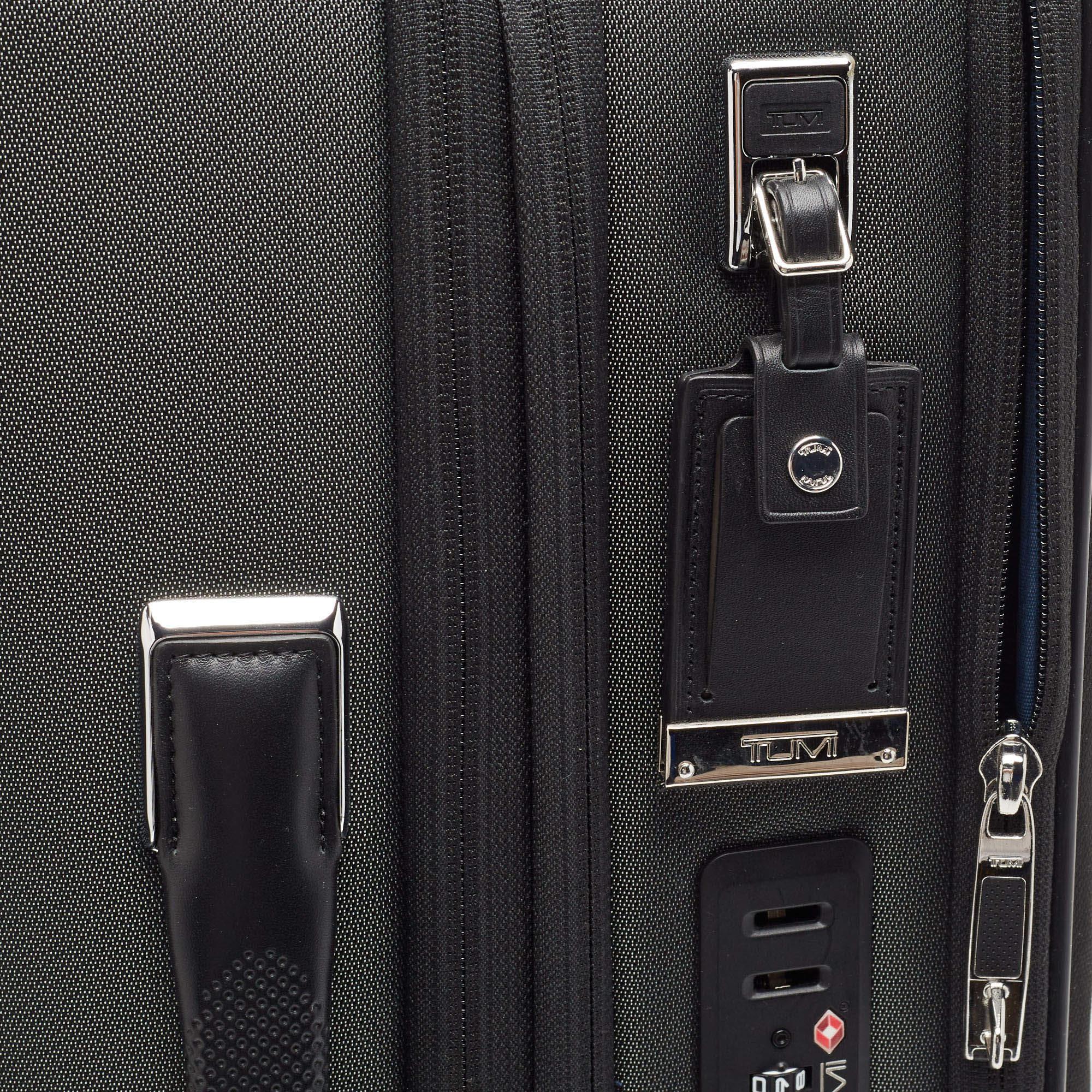 Black TUMI Dark Grey Nylon 4 Wheeled Dual Access Arrive Carry-On Luggage