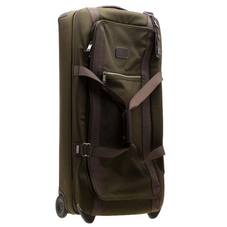 TUMI Green Nylon Alpha Bravo Expandable Wheeled Trolley at 1stDibs