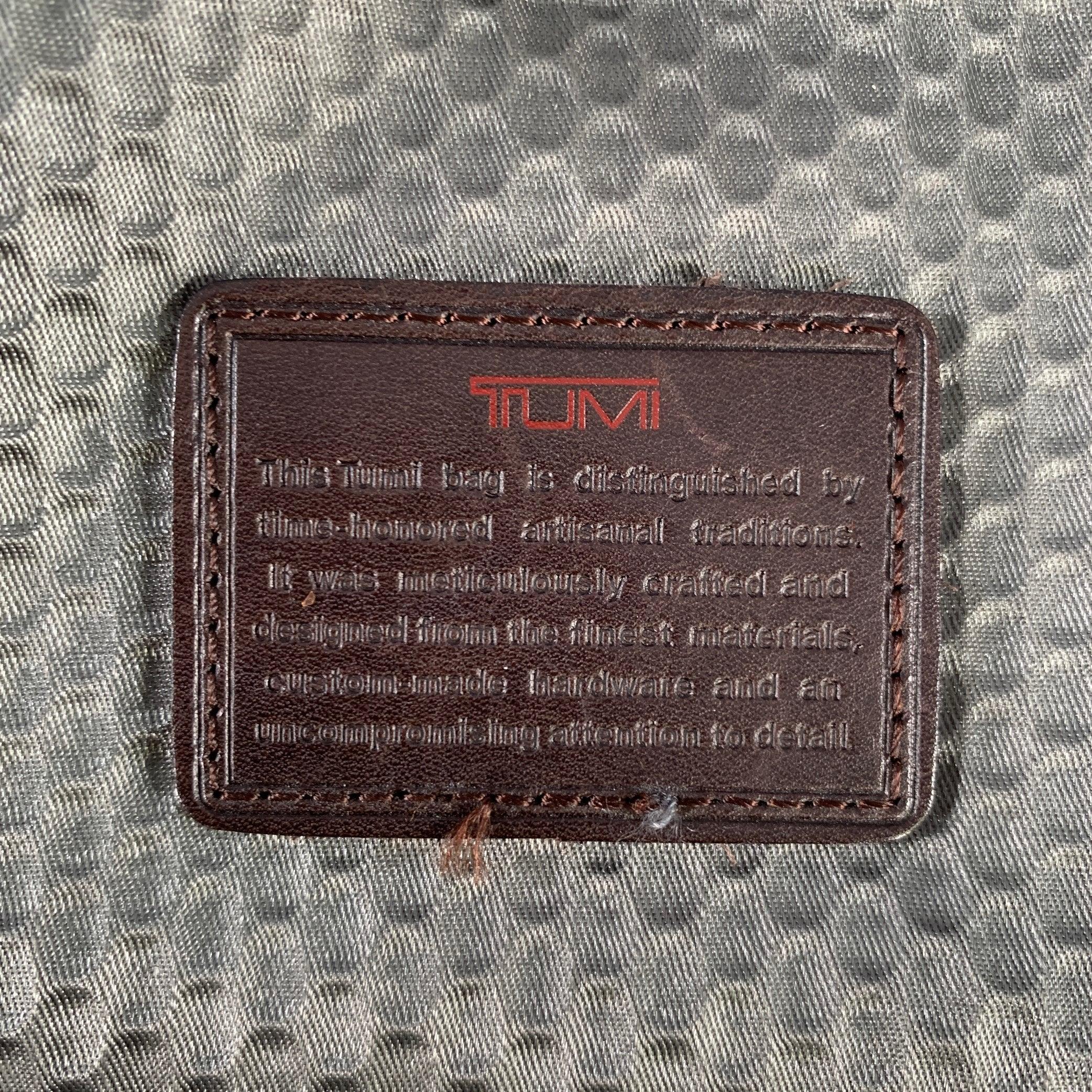 Men's TUMI Grey Brown Canvas Messenger Bag