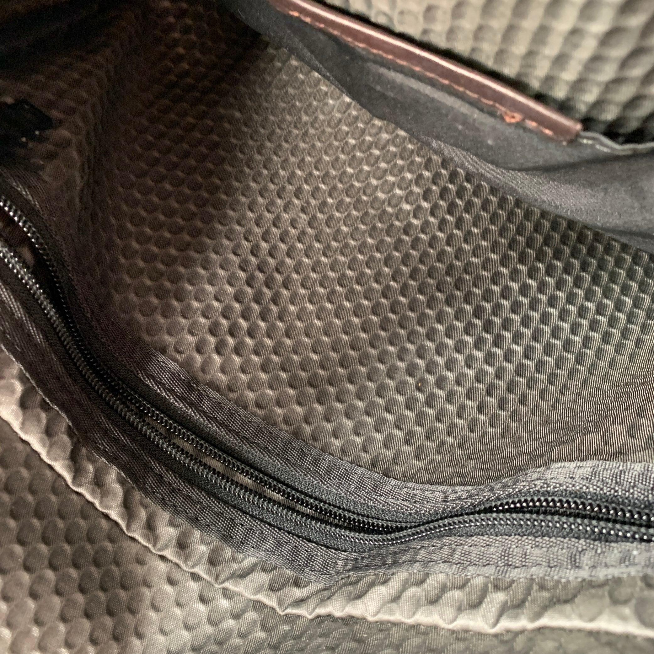 TUMI Grey Brown Canvas Messenger Bag 1