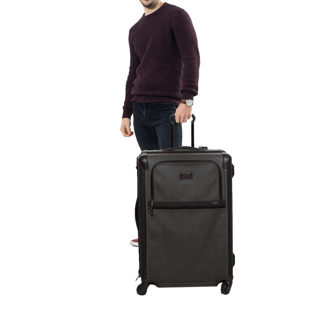 Employing high-grade materials and innovative construction to deliver impeccable products that aim at functional ease, TUMI is the brand travelers can trust. This expandable luggage case is crafted in PVC, plastic as well as rubber and equipped with