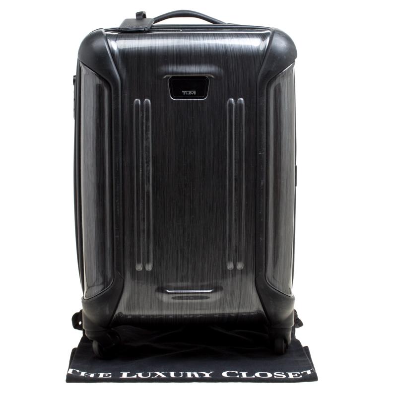 Tumi Grey Graphic Print Polycarbonate Carry On Luggage 50 For Sale 4