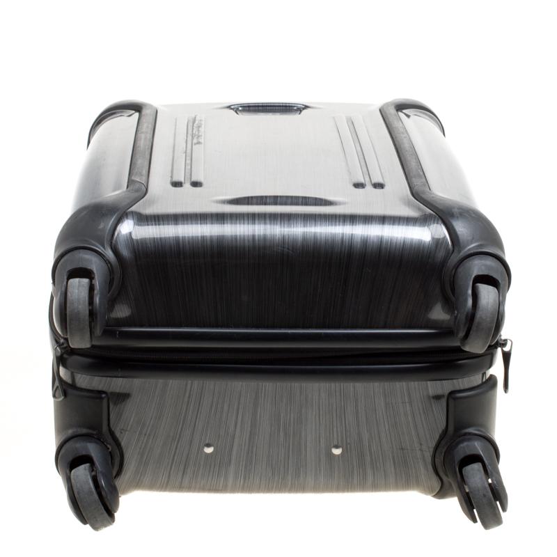 Tumi Grey Graphic Print Polycarbonate Carry On Luggage 50 For Sale 1