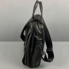 TUMI Grey Leather Briefcase Bag