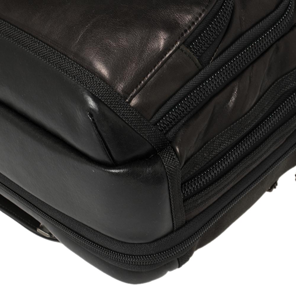 TUMI Metallic Brown Leather Alpha Bravo Andersen Slim Commuter Briefcase In New Condition In Dubai, Al Qouz 2