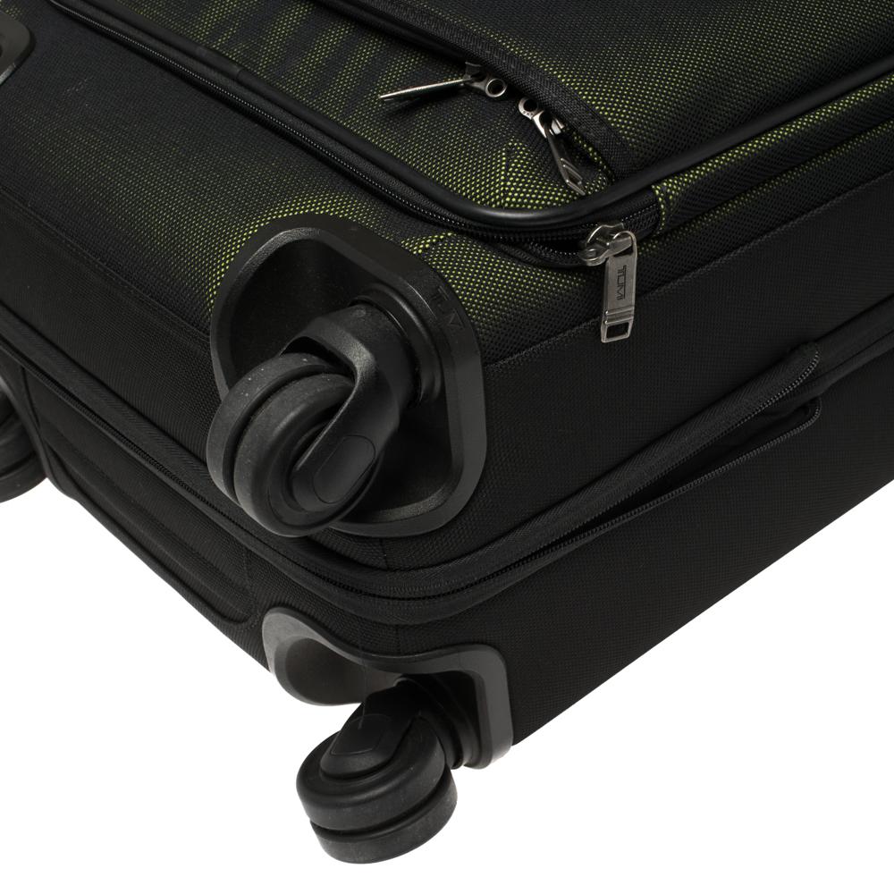 TUMI Metallic Ombre Green/Black Mesh and Nylon Merge Expandable Trolley Suitcase 3