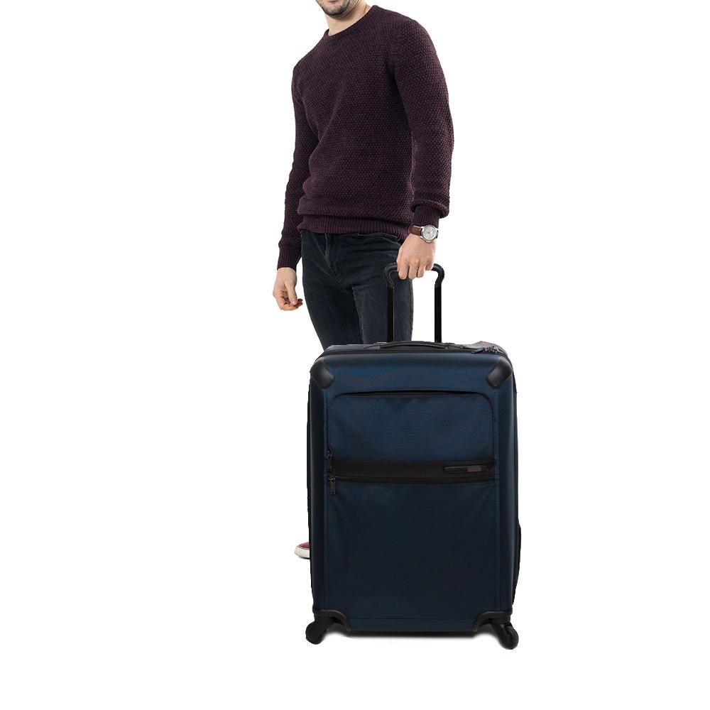 Employing high-grade materials and innovative construction to deliver impeccable products that aim at functional ease, TUMI is the brand travelers can trust. This expandable luggage case is crafted in nylon, plastic as well as rubber and equipped