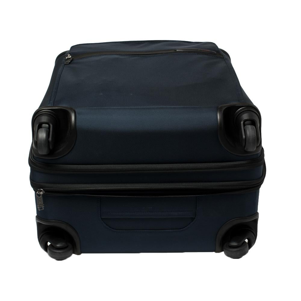 tumi navy blue luggage