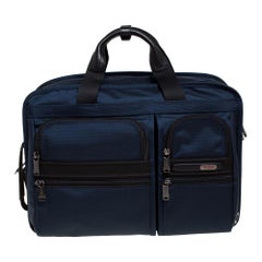 TUMI Navy Blue Nylon Gen 4.2 Three Way Briefcase