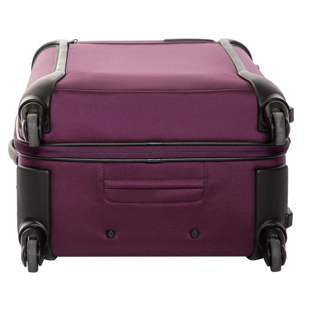 tumi purple luggage