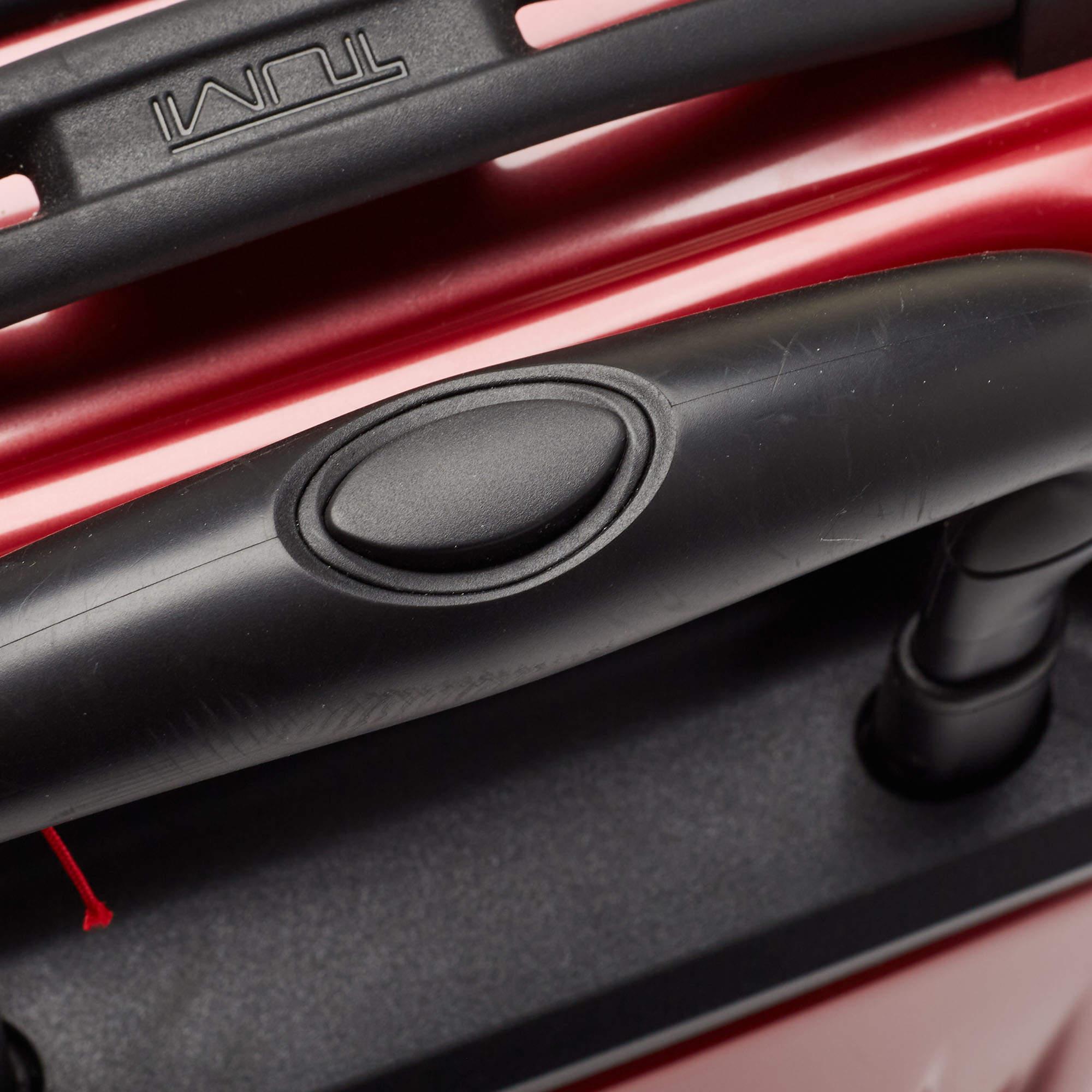 TUMI Red 4 Wheeled V4 International Expandable Carry On Luggage 5