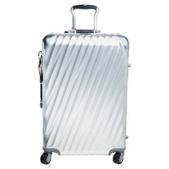 TUMI Silver Aluminum 4 Wheel Short Trip Packing Case 19 Degrees Luggage 65