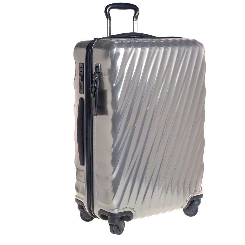 Gray TUMI Sliver Polycarbonate 19 Degree International Carry On Luggage