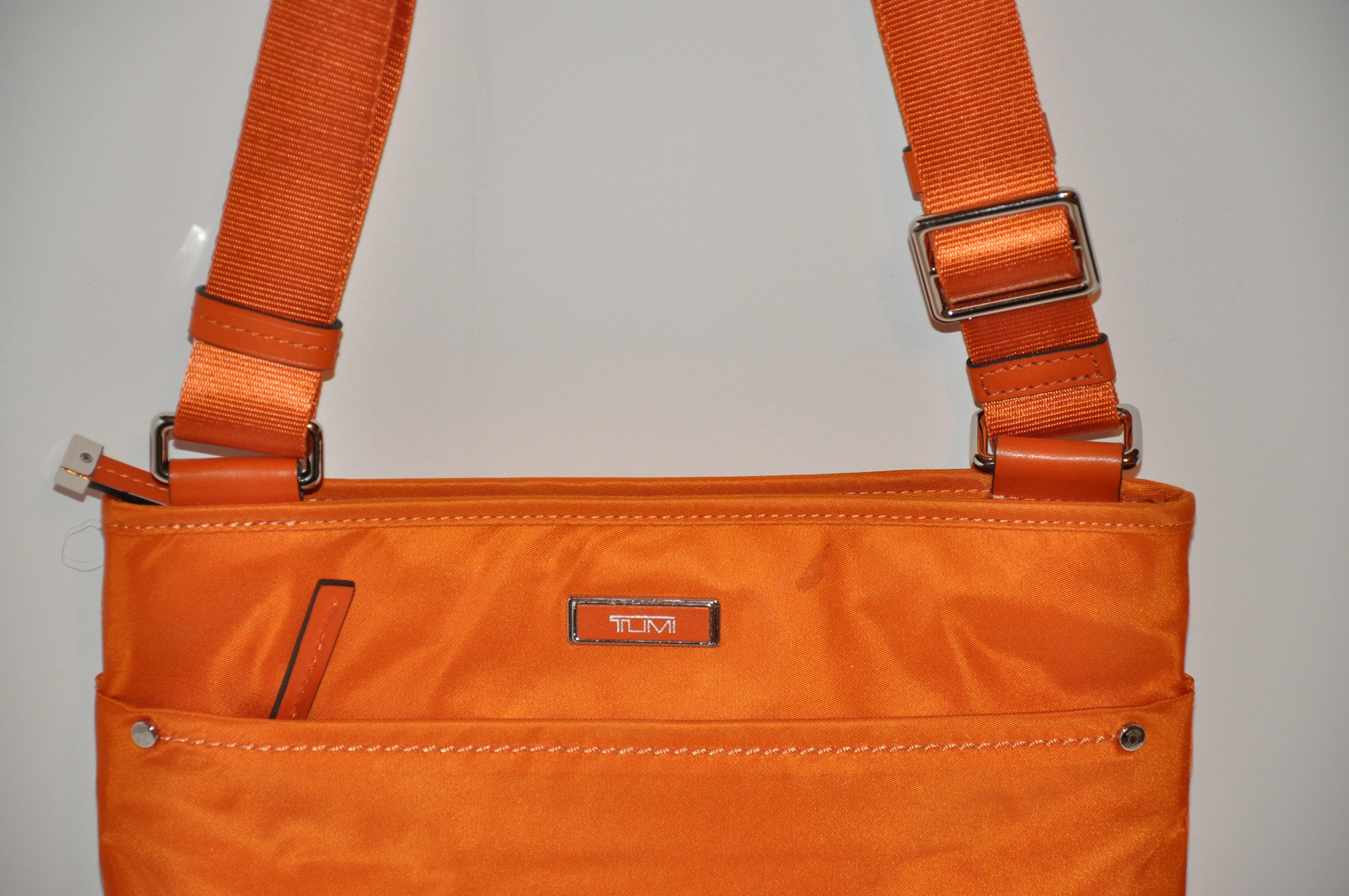 Orange Tumi Warm Tangerine Crossbody Shoulder Bag For Sale