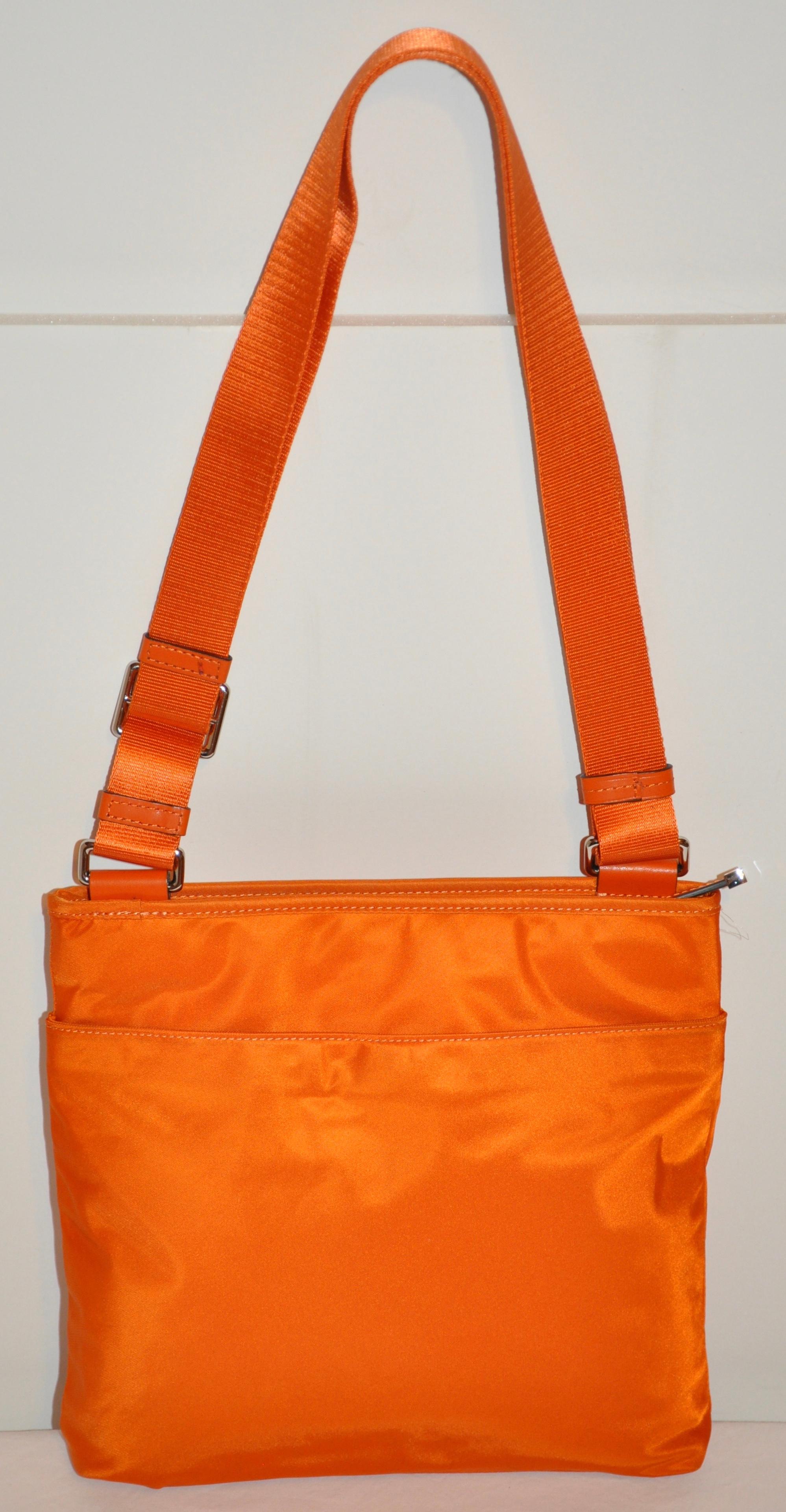 Tumi Warm Tangerine Crossbody Shoulder Bag For Sale 1