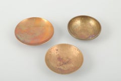 Tumulus Bronce, Denmark. Set of three bowls in patinated bronze.