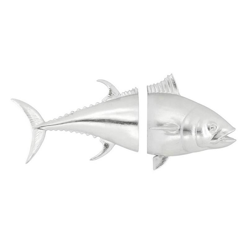 Italian Tuna Wall Decoration in Ceramic in Gold or Silver or Black or White Finish For Sale