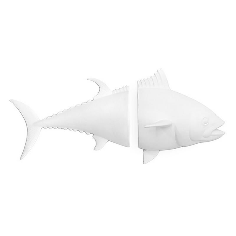 Tuna Wall Decoration in Ceramic in Gold or Silver or Black or White Finish For Sale 1