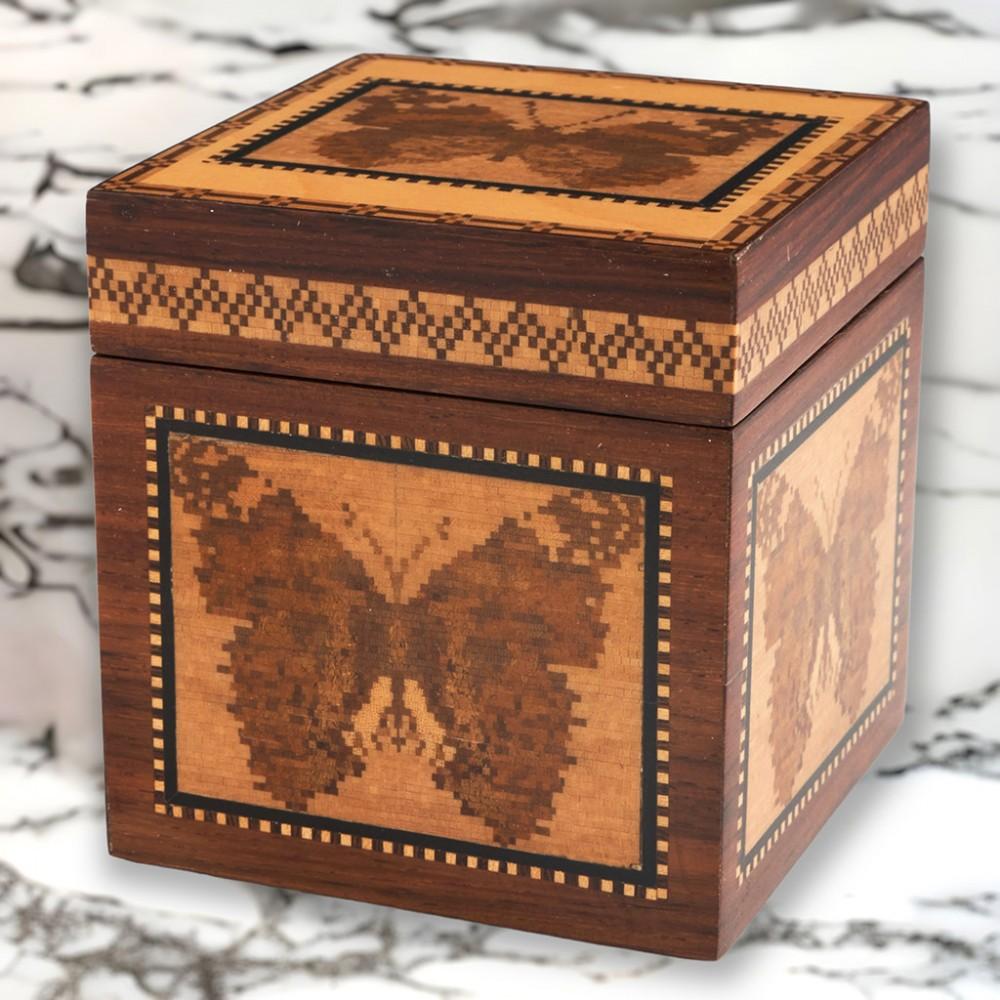 Tunbridge Ware - A Robert Vorley Painted Lady Butterfly Box, 2010

Mr Robert Vorley is the only current exponent of Tunbridge Ware worthy of the name, and worked with absolutely authentic, period methods of manufacture. Now in to his eighties, the