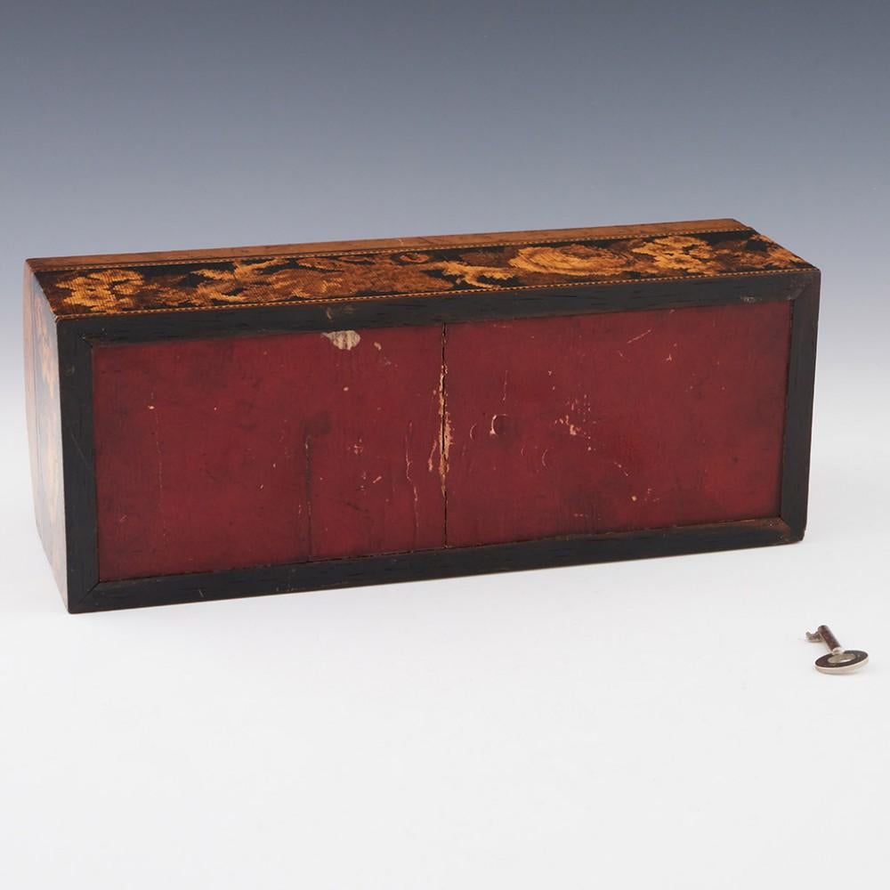 Tunbridge Ware - A Round Topped And Square Ended Glove Box, c1860 For Sale 2