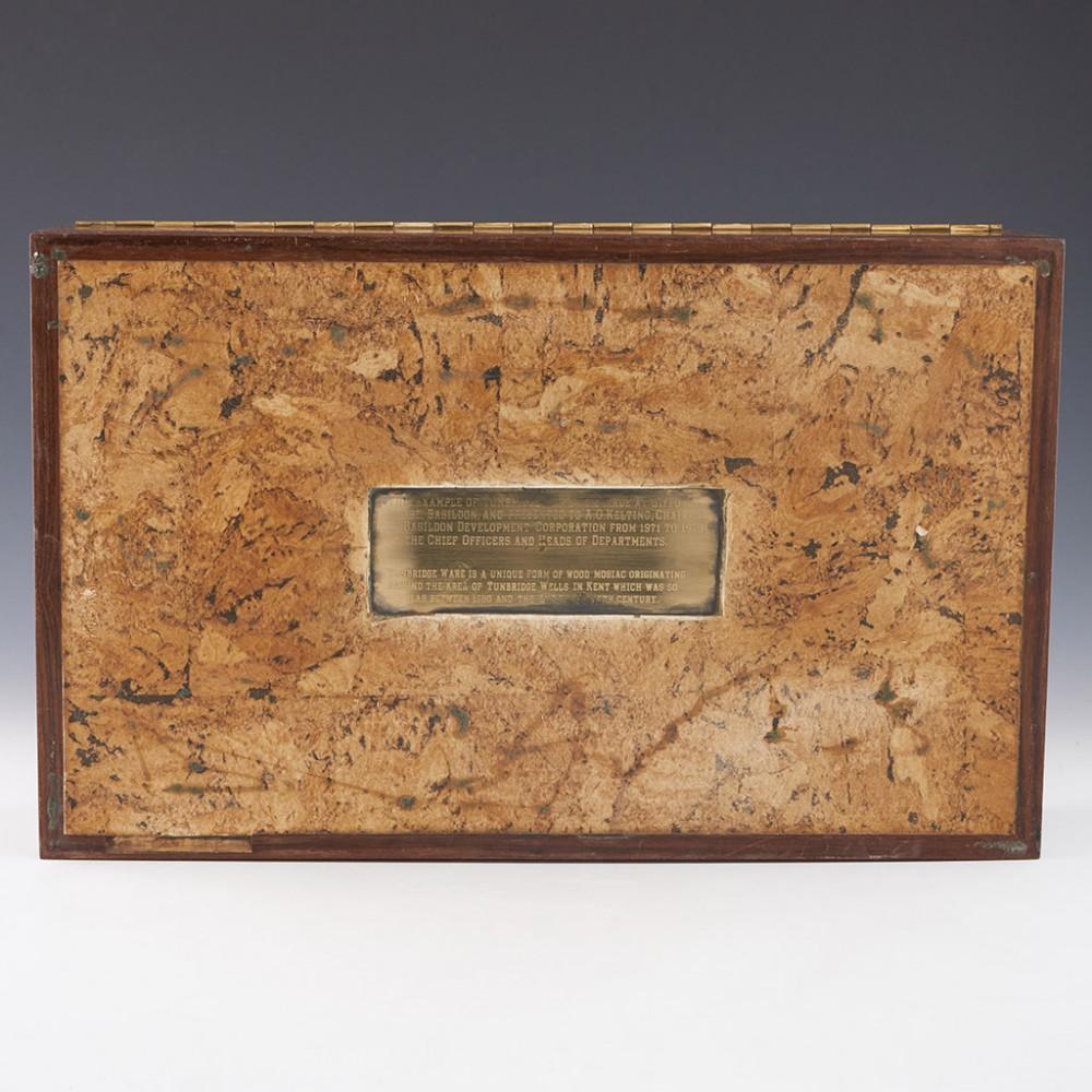 Rosewood Tunbridge Ware - A Very Fine Large Robert Vorley Stationery Document Box, 1978 For Sale