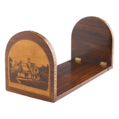Tunbridge Ware Bookslide con Glena Cottage Killarney c1880