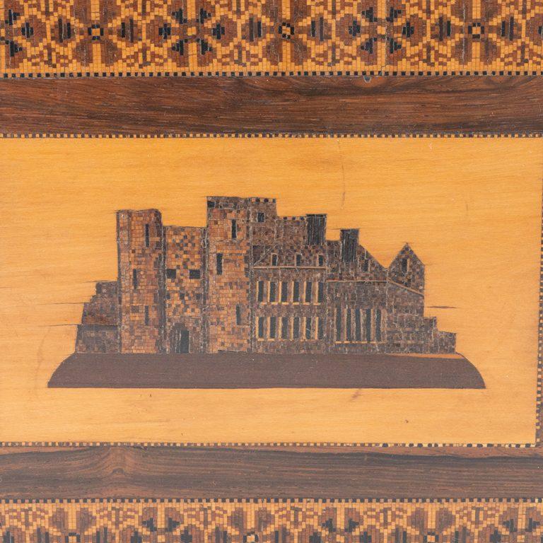 Tunbridge Ware Box with Image of Tonbridge Castle c1840 For Sale 4