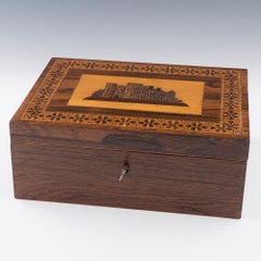 Tunbridge Ware Box with Image of Tonbridge Castle c1840