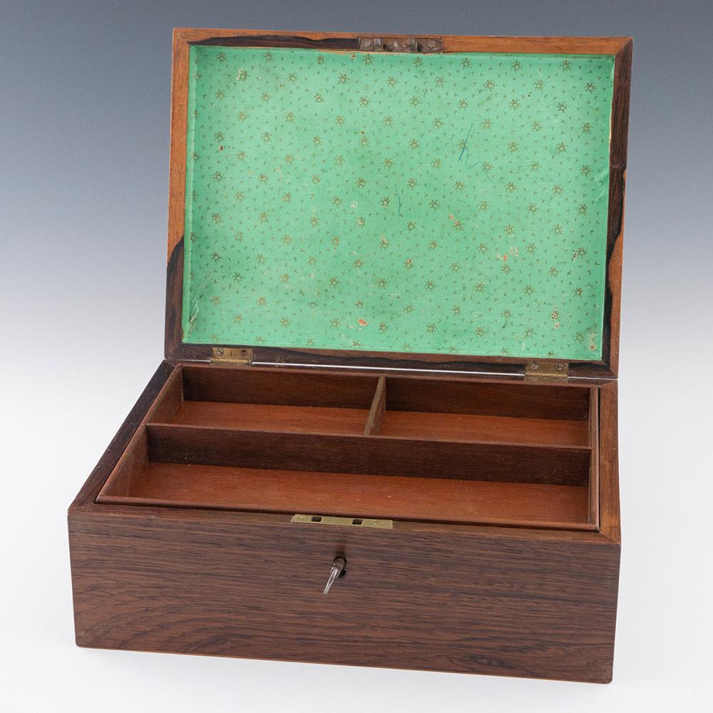 Victorian Tunbridge Ware Box with Image of Tonbridge Castle c1840 For Sale