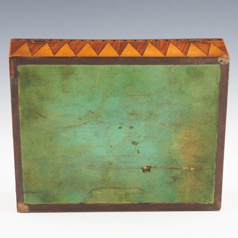 Tunbridge Ware Box with Perspective Cubes c1840 For Sale 1