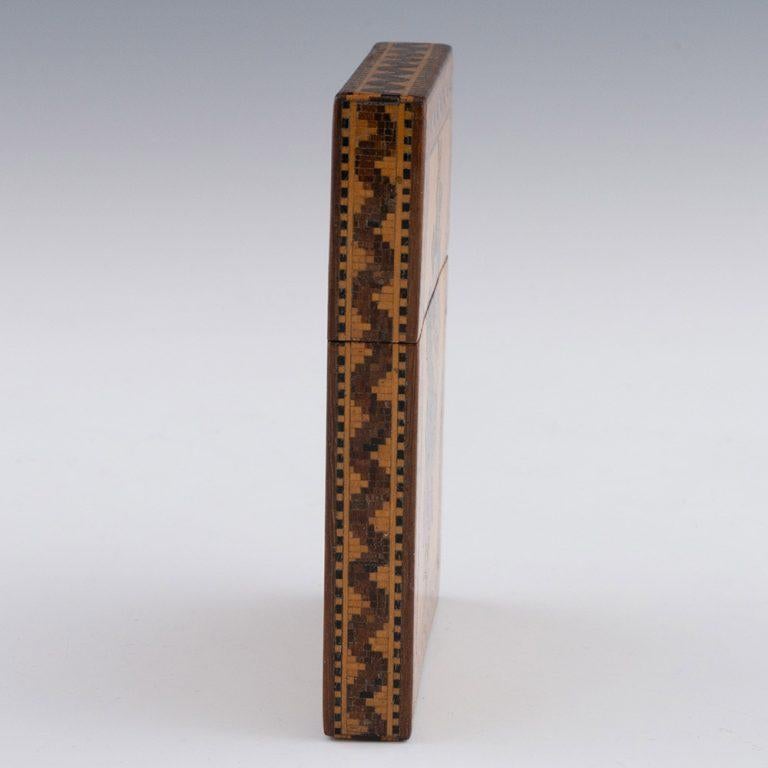 British Tunbridge Ware Card Case George Wise Jr c1865 For Sale